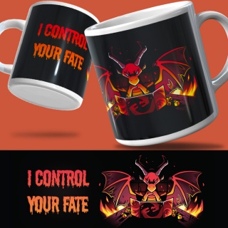 Caneca RPG - I Control Your Fate - Dragão Para Colecionar