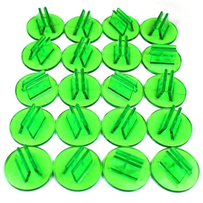 Bases para Miniaturas de Papel (20 unid.) - Verde