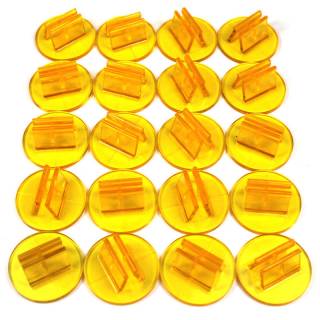 Bases para Miniaturas de Papel (20 unid.) - Amarelo Bases