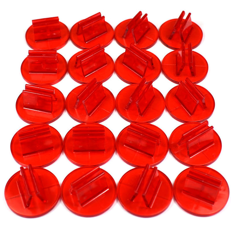 Bases para Miniaturas de Papel (20 unid.) - Vermelho