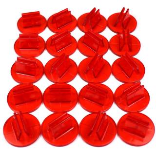 Bases para Miniaturas de Papel (20 unid.) - Vermelho Bases