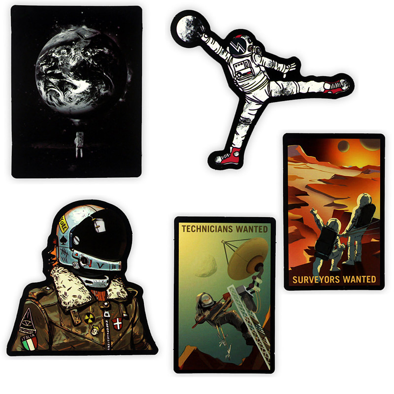 10 Adesivos - Astronautas - Pack #1