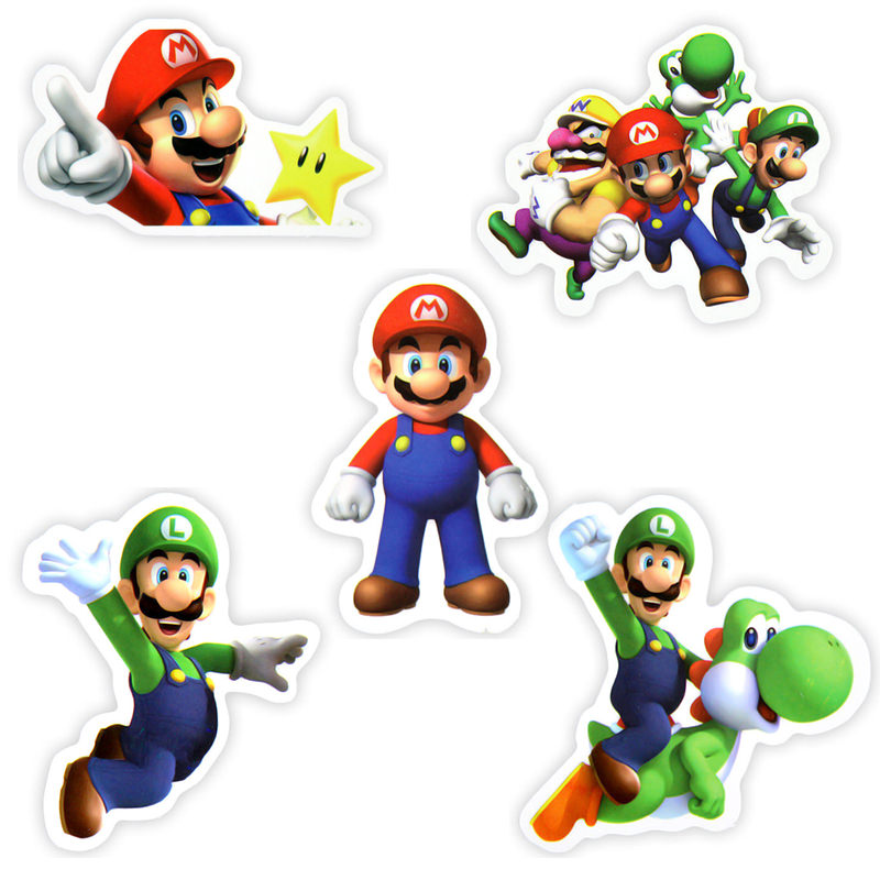 10 Adesivos - Super Mario - Pack #1