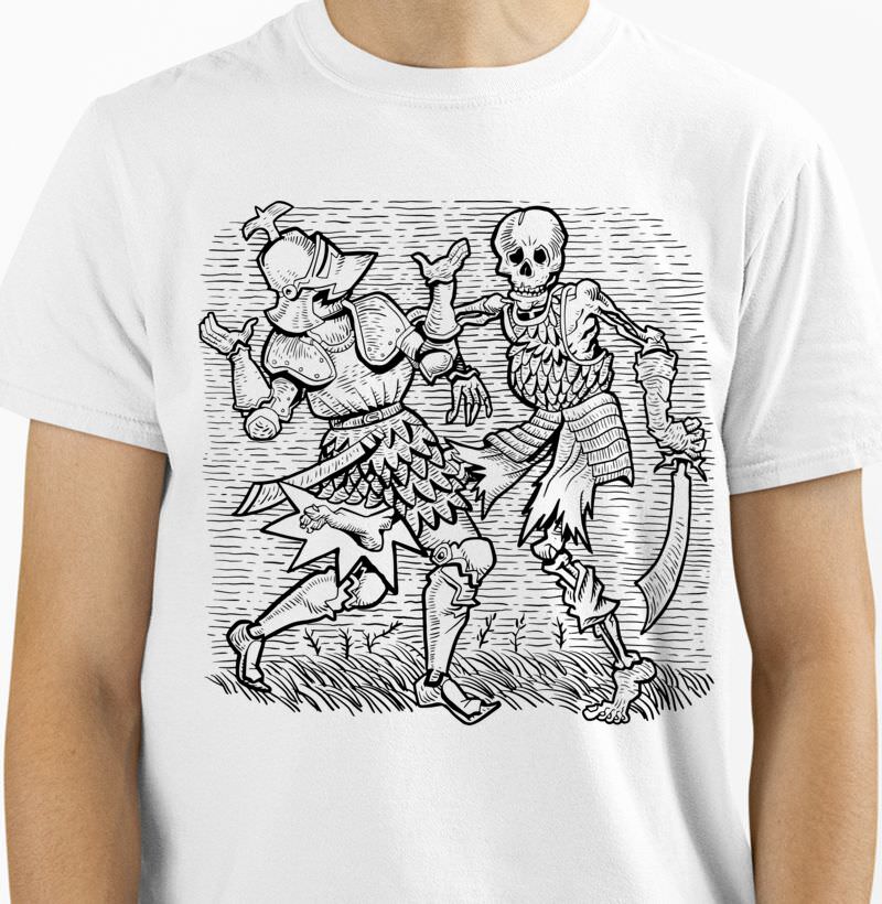 Camiseta RPG - Skeleton Critical Hit