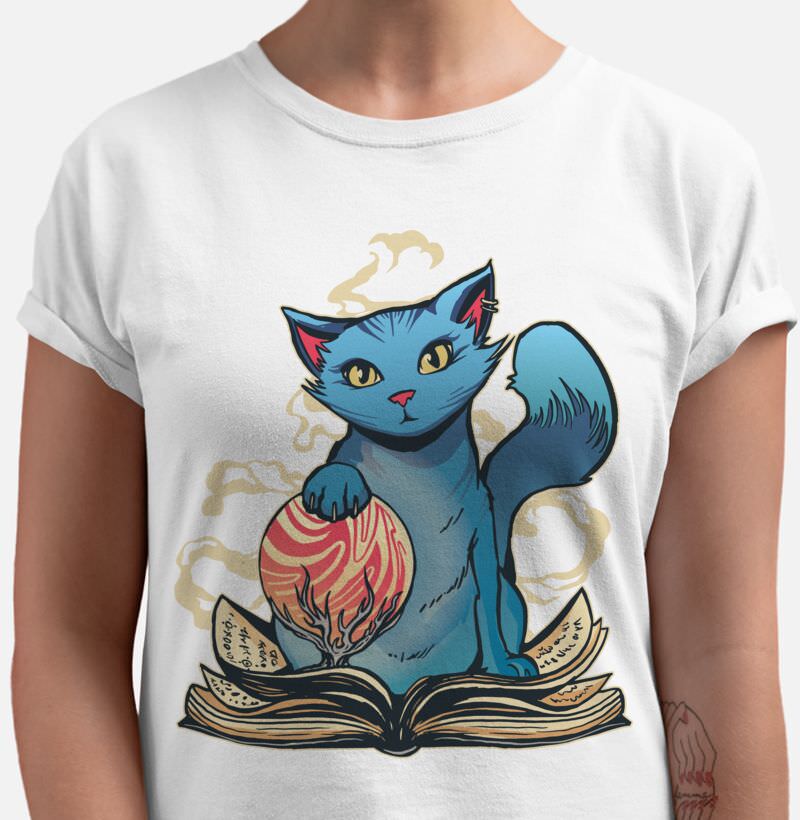 Camiseta RPG - Magical Cat