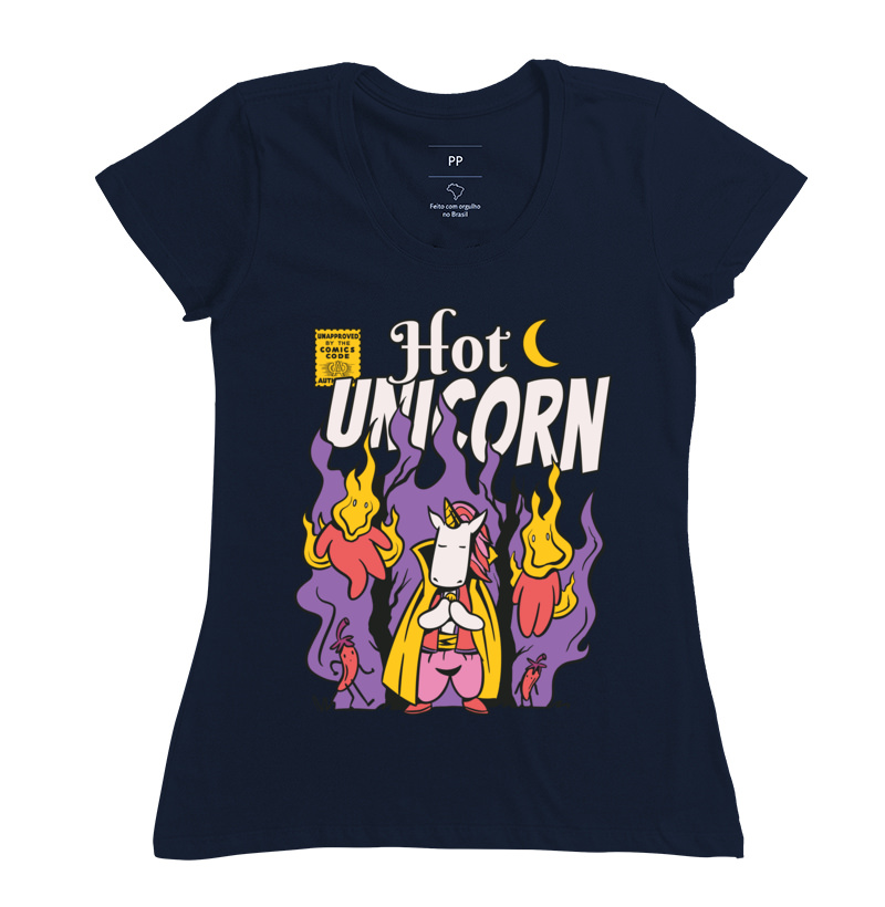 Camiseta RPG - Hot Unicorn
