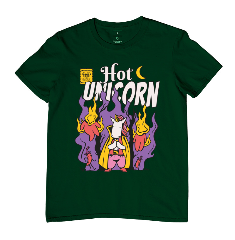 Camiseta RPG - Hot Unicorn