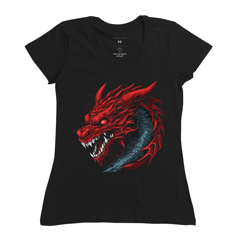 Camiseta RPG - Fierce Red Dragon