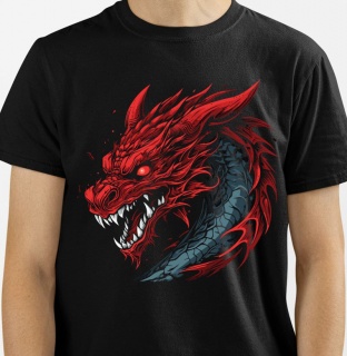 Camiseta RPG - Fierce Red Dragon Camisetas