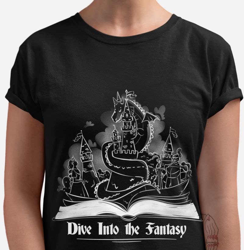 Camiseta RPG - Dive Into the Fantasy
