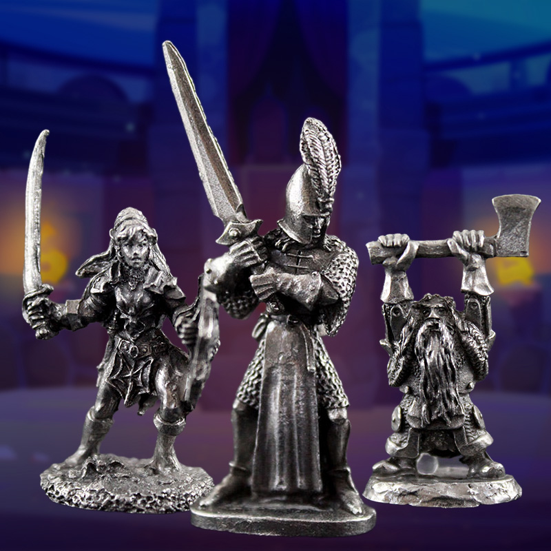 Mystery Loot - Heróis da Masmorra - 3 Miniaturas de Personagens Surpresa + Adesivo Brinde