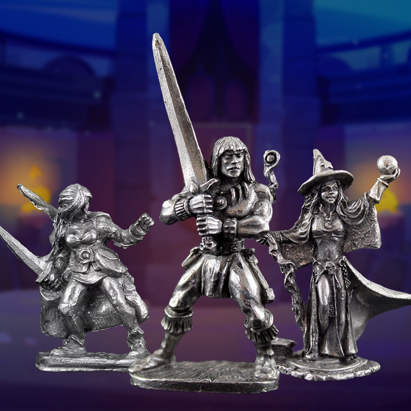 Mystery Loot - Heróis da Masmorra - 3 Miniaturas de Personagens Surpresa + Adesivo Brinde