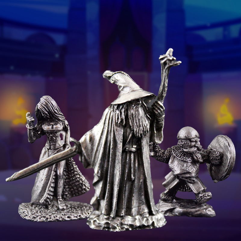 Mystery Loot - Heróis da Masmorra - 3 Miniaturas de Personagens Surpresa + Adesivo Brinde