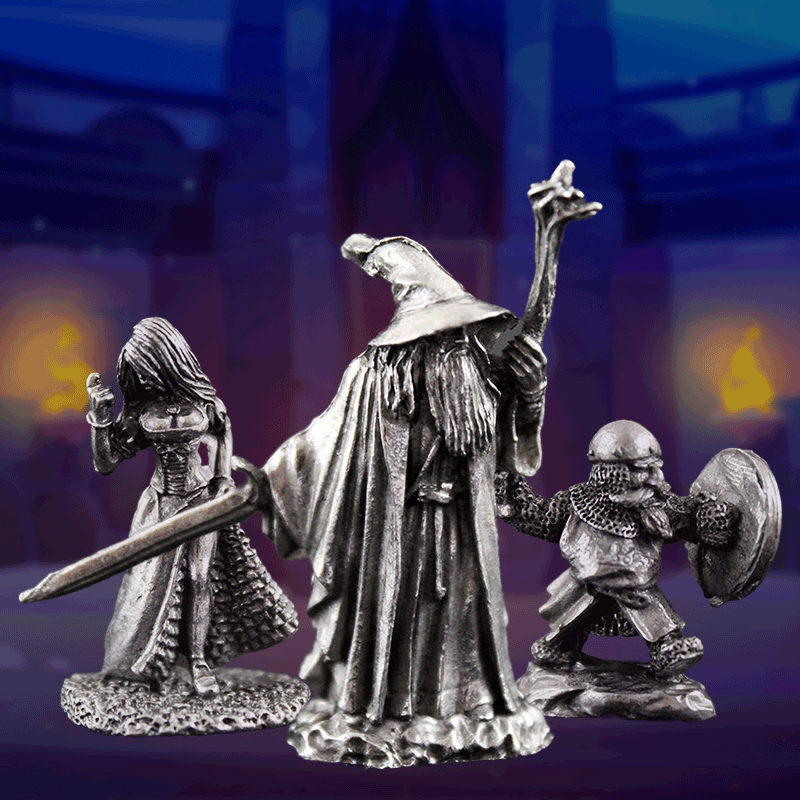 Mystery Loot - Heróis da Masmorra - 3 Miniaturas de Personagens Surpresa + Adesivo Brinde
