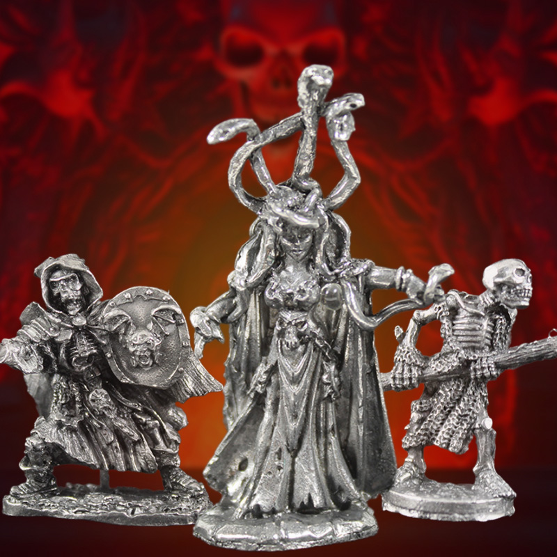 Mystery Loot - Vilões da Masmorra - 3 Miniaturas de Monstros Surpresa + Adesivo Brinde
