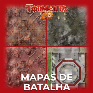4 Mapas de Batalha - 56 x 84 cm - Tormenta20 Grids e Mapas de Batalha