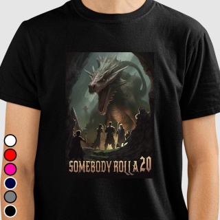 Camiseta RPG - Somebody Roll a 20