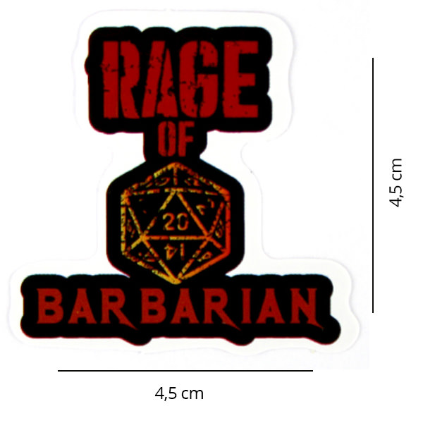 Adesivo RPG - Rage of Barbarian
