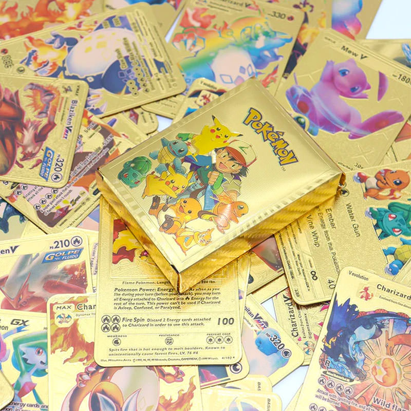 Lote 55 Cartas Pokémon - Gold Metal - [não - R$ 79,90