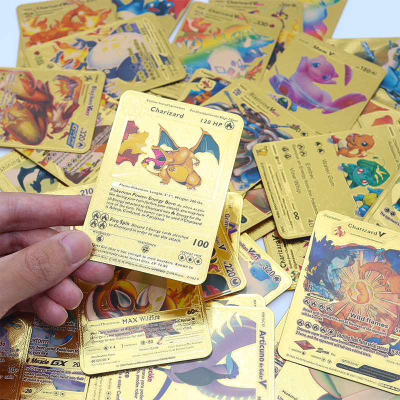 Novidade 20 Cartas Pokemon Douradas Sem Repetição - Takara Tomy