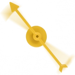 Roleta Spinner Seta - Amarelo Acessórios