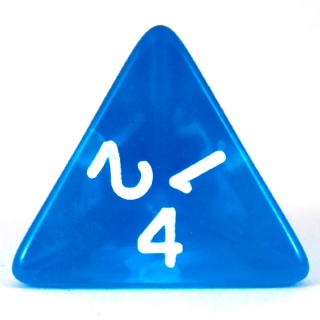 Dado D4 avulso - Azul - 1 unidade 