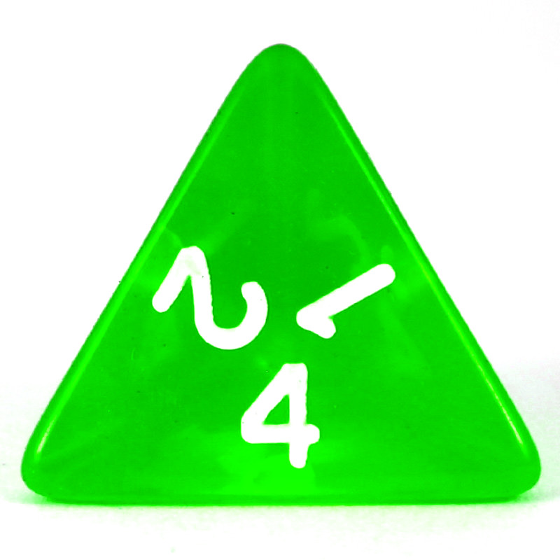 Dado D4 avulso - Verde - 1 unidade