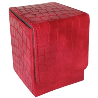 Deck Box Premium - Couro Texturizado com Veludo - Vermelho Deck Box