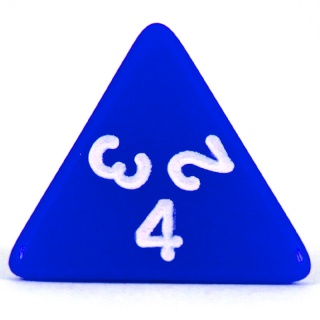 Dado de RPG - D4 avulso - Azul - 1 unidade d4
