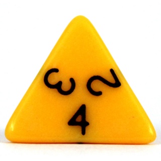Dado de RPG - D4 avulso - Amarelo - 1 unidade d4