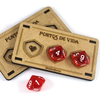 Contador de Pontos de Vida (não acompanha dados) Acessórios para RPG