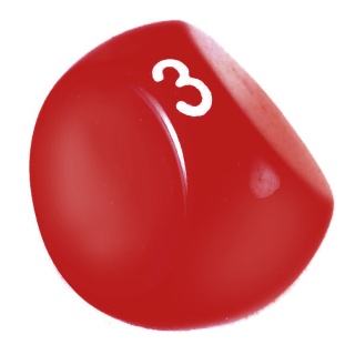 Dado D3 avulso - Vermelho - 1 unidade d3