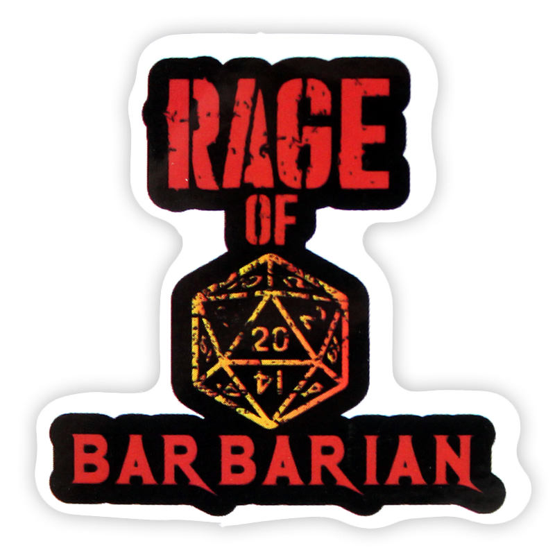 Adesivo RPG - Rage of Barbarian
