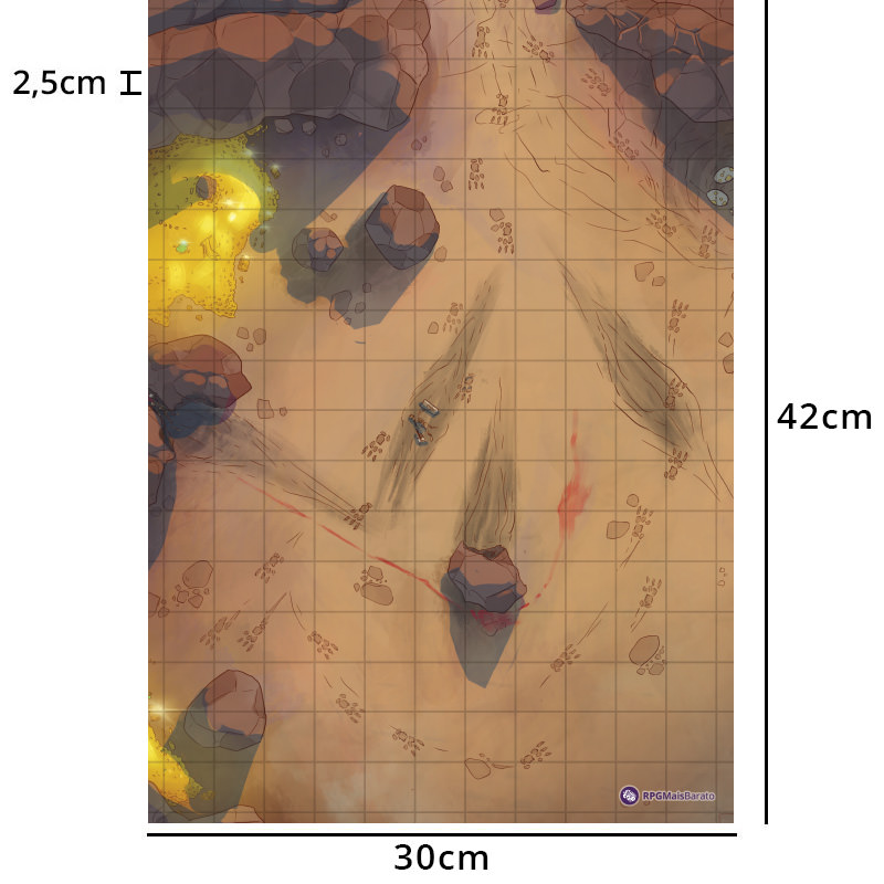 Mapas de Batalha - Kit Exploração de Ruínas - 6 Mapas - 30 x 42cm